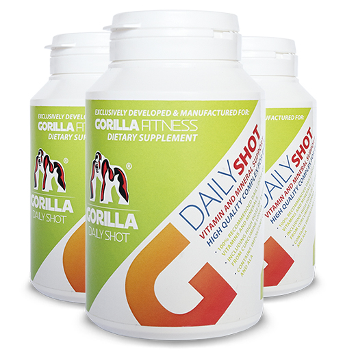 GORILLA DAILYSHOT 3x 60 tobolek - vitamíny