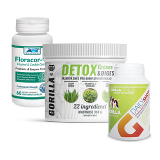 Detox balíček: Floracor (60tb), DailySHOT (60tb), DETOX Greens & DIGEST 310 g